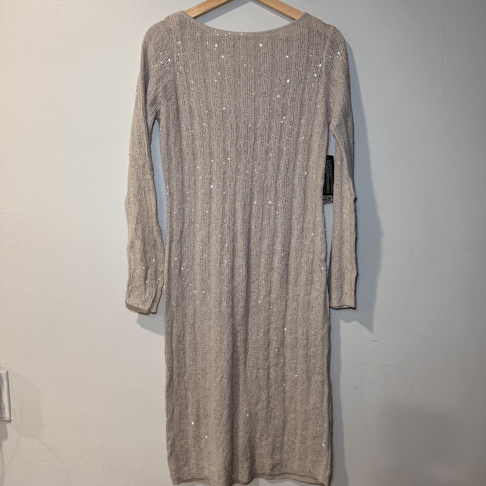 Lauren Ralph Lauren dress knit long sleeves silk cashmere sz M NWT